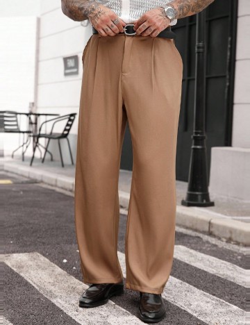 Pantaloni Shein MANFINITY, maro