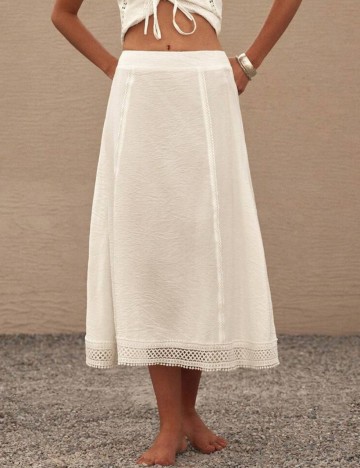 Fustă midi Shein, alb
