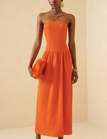 Rochie midi Shein, portocaliu
