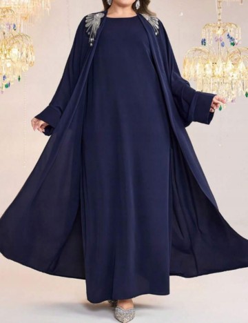 Set Rochie și Cardigan Shein Curve+, bleumarin