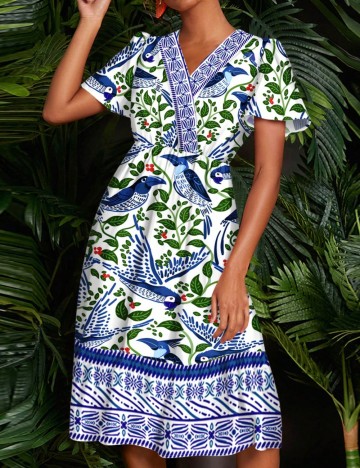 Rochie midi Shein, mix culori