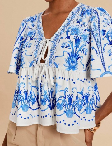 Cămașă cu m&acirc;necă scurtă Shein, mix culori