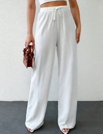 Pantaloni Shein, alb