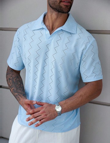 Tricou Shein MANFINITY, albastru