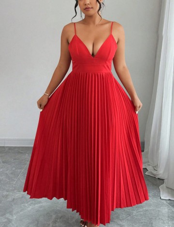 Rochie maxi Shein Curve+, roșu