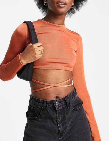 Bluză Miss Selfridge, cărămiziu