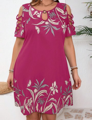 Rochie mini Shein Curve+, roz