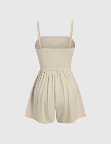 Salopetă scurtă Shein, bej