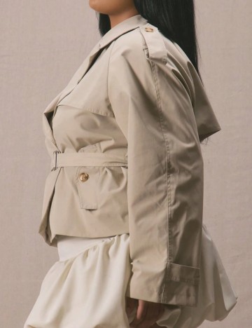 Trench Shein Curve+, bej