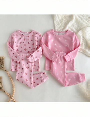 Set pijamale Shein, roz