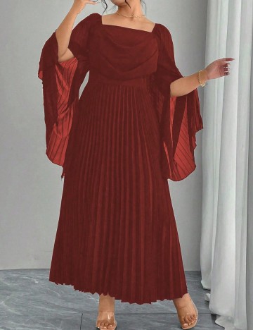 Rochie maxi Shein Curve+, cărămiziu