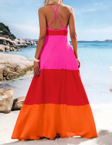 Rochie maxi Shein, mix culori