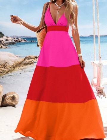 Rochie maxi Shein, mix culori