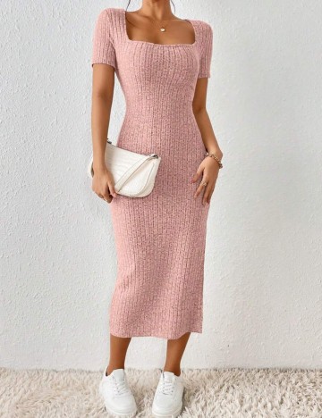 Rochie midi Shein, roz