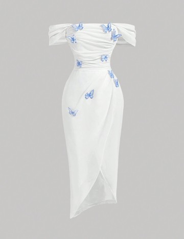 Rochie midi Shein, alb