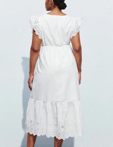 Rochie midi Shein Curve+, alb