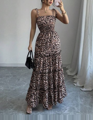 Rochie midi Shein, animal print