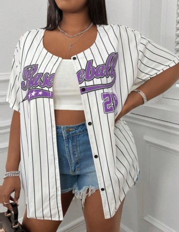 Cămașă Shein Curve+, alb