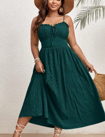 Rochie midi Shein Curve+, verde