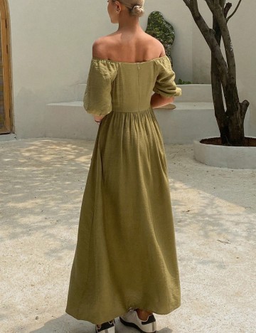 Rochie maxi Shein, kaki