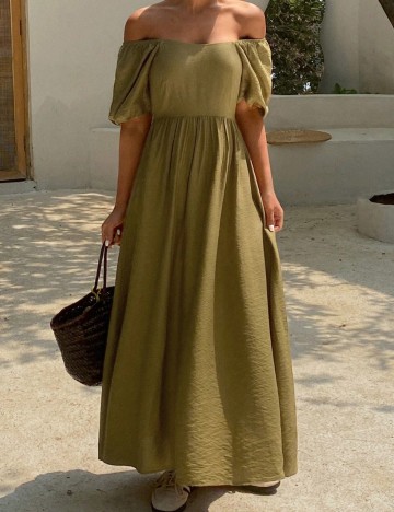 Rochie maxi Shein, kaki