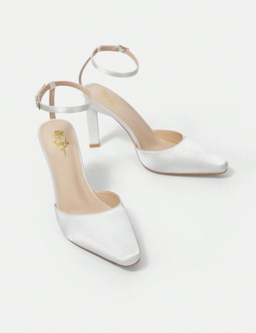 Pantofi cu toc Shein, alb