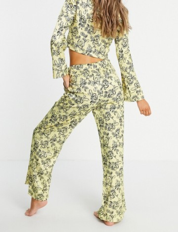 Compleu pijamale Lost ink, galben