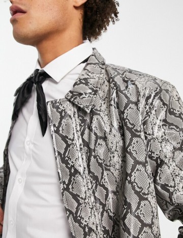 Jachetă imitație de piele ASOS, mix culori