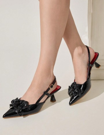Pantofi cu toc Shein, negru