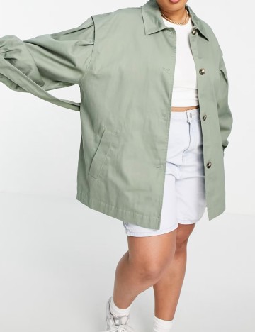 Trench scurt ASOS, verde