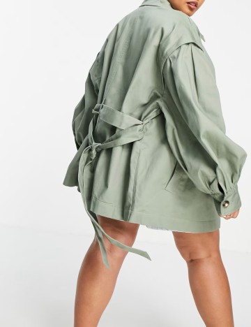 Trench scurt ASOS, verde