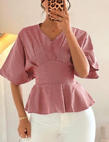 Cămașă cu m&acirc;necă scurtă Shein, mix culori