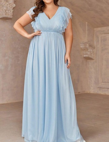 Rochie maxi Shein Curve+, albastru