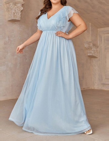 Rochie maxi Shein Curve+, albastru