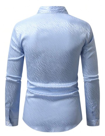 Cămașă Shein MANFINITY, albastru