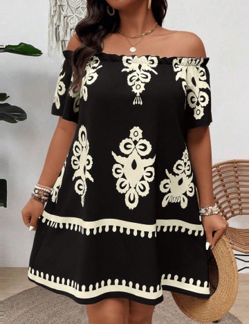Rochie mini Shein Curve+, negru