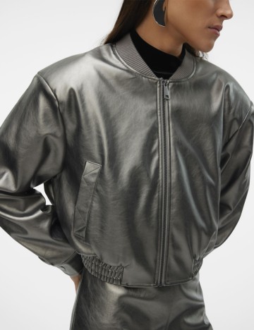 Jachetă Vero Moda, argintiu