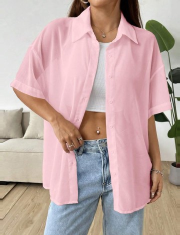Cămașă Shein, roz