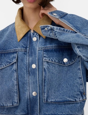 Jachetă De Blugi Bershka, albastru