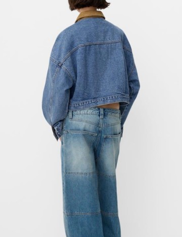 Jachetă De Blugi Bershka, albastru