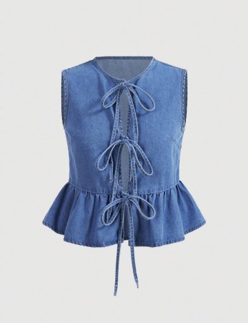 Top Shein Curve+, albastru