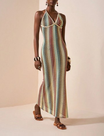 Rochie maxi Shein, mix culori