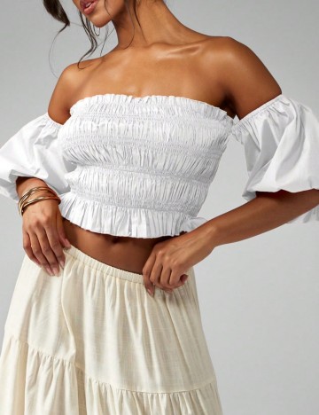 Top Shein Missguided, alb