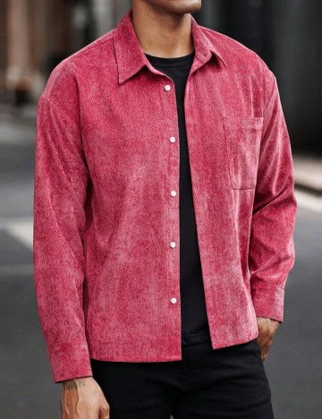 Cămașă Shein MANFINITY, roz