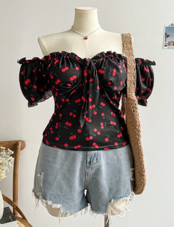 Tricou Shein Curve+, negru