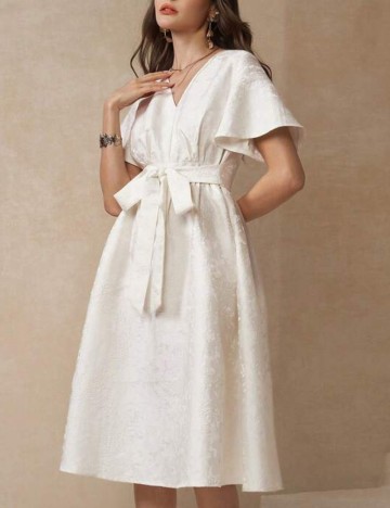 Rochie midi Shein, crem