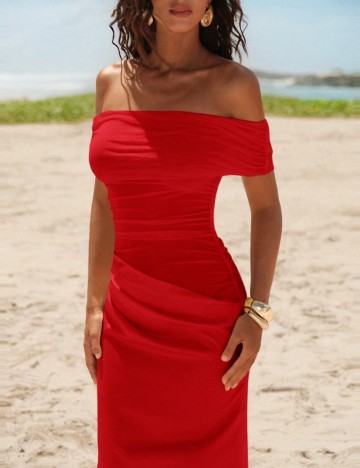 Rochie midi Shein, roșu