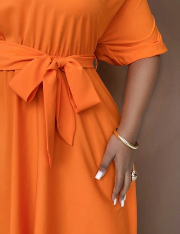 Rochie maxi Shein Curve+, portocaliu