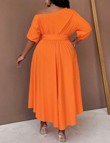 Rochie maxi Shein Curve+, portocaliu