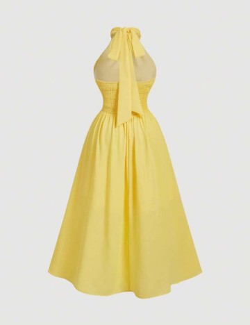 Rochie midi Shein Curve+, galben